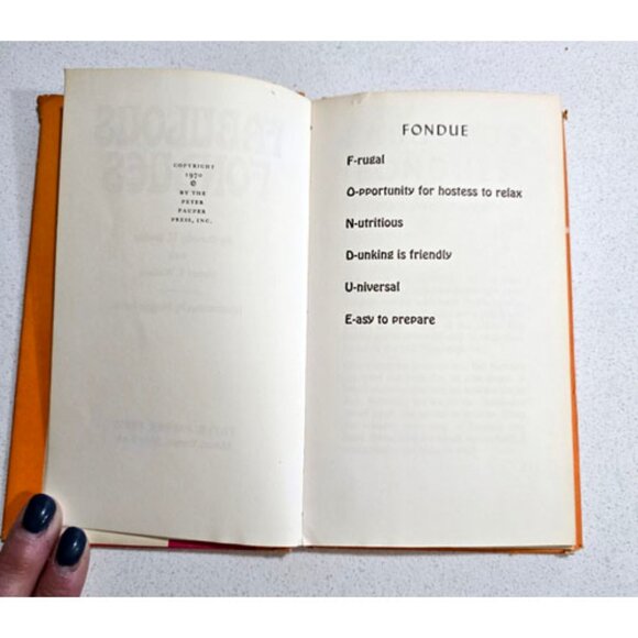 Fabulous Fondues Vintage 1970 Cookbook Retro Entertaining Groovy MCM Recipes - Picture 3 of 8